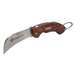 Folding Knife, Hawk Bill, 2-5/8", Stainless Steel, Wood, POP